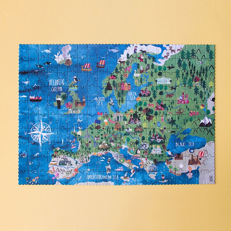 europe countries map puzzle